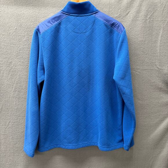Tommy Bahama Jacket Mens Medium Blue 1/4 Zip Fleece Pullover Coastal RARE STYLE - Picture 4 of 7